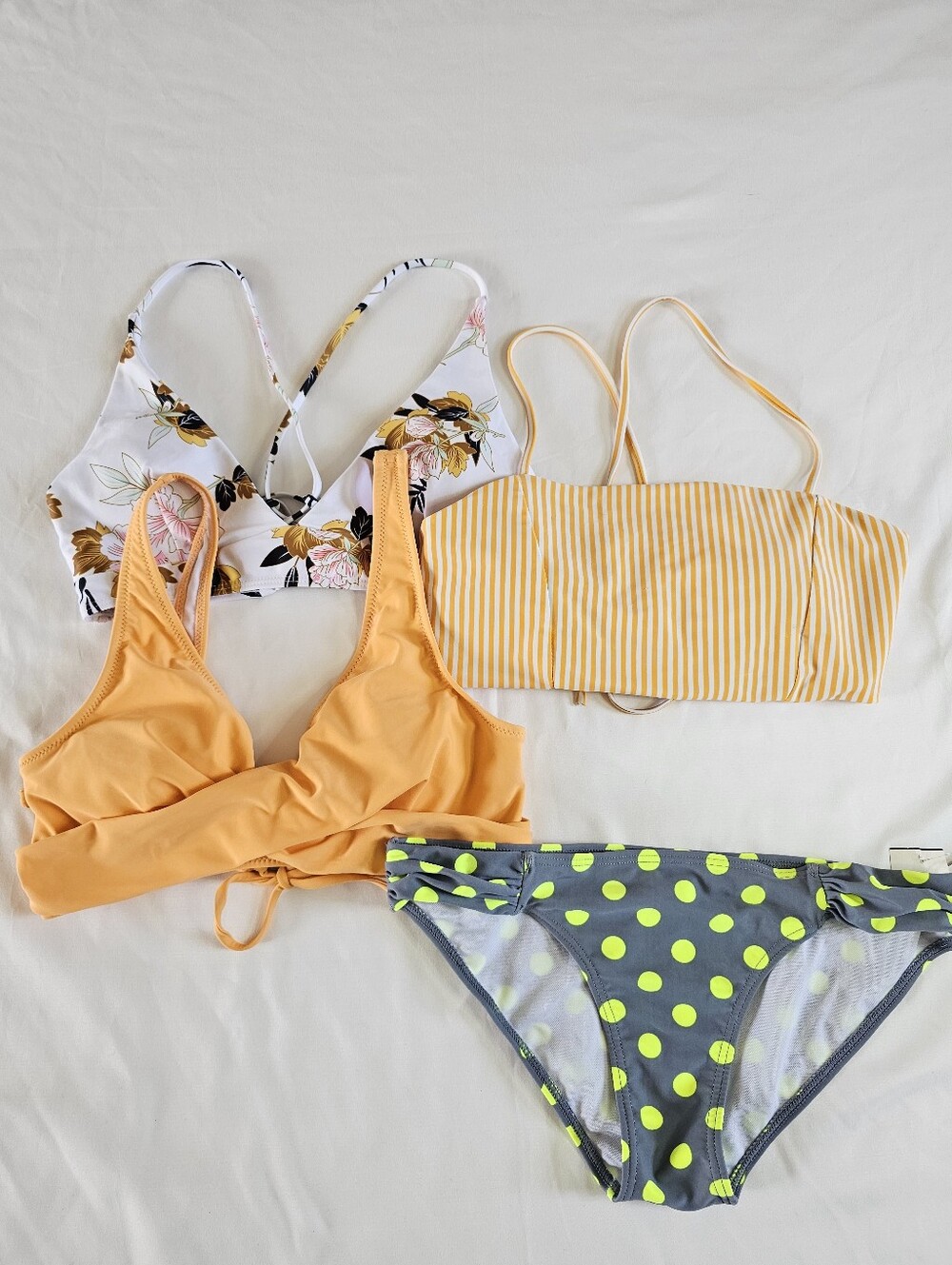 4 Piece Mixed Bikini Bundle Size Medium Summer Beach Mix & Match Vacation
